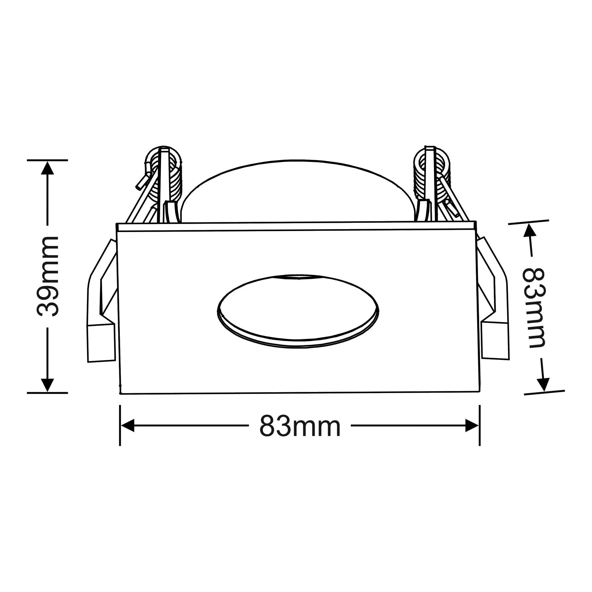Blate 12 Tridonic Powered 12W 4000K 1200lm 24° CRI>90 LED Engine White Fixed Recessed Square Plate with Round Pinhole Spotlight, IP20 DM202253  Dlux Blate 12